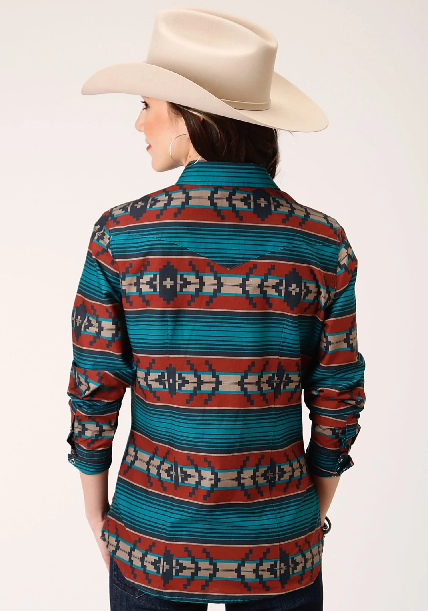 Roper Ombre Aztec Long Sleeve Snap 3 Roper Ombre Aztec Long Sleeve Snap - Image 3