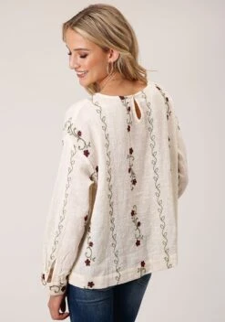 Roper Cotton Boat Neck Blouse 5 Roper Cotton Boat Neck Blouse -Wearline Cloth Shop 0305005651042c