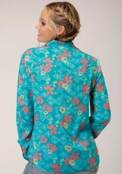 Roper Tropical Aztec Print Rayon Long Sleeve Blouse 5 Roper Tropical Aztec Print Rayon Long Sleeve Blouse -Wearline Cloth Shop 0305005900457c