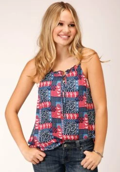 Roper Bandana Print Rayon Tank Top