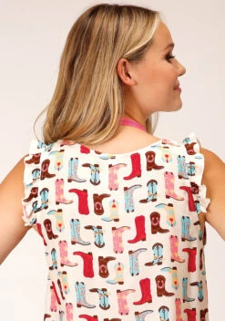 Roper Boot Printed Rayon Tank 5 Roper Boot Printed Rayon Tank -Wearline Cloth Shop 0305205900454c
