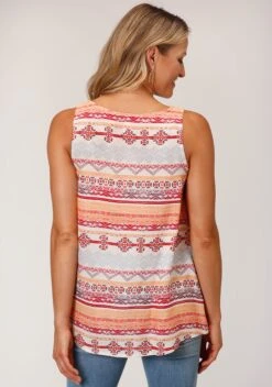 Roper Aztec Print Rayon Tank Top -Wearline Cloth Shop 0305205900559c