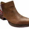 ROPER SNIP TOE LEATHER & FABRIC SHORTY BOOT