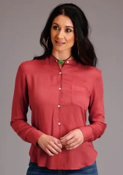 Wearline Cloth Shop 13 Stetson Cinnamon Brown Long Sleeve Blouse