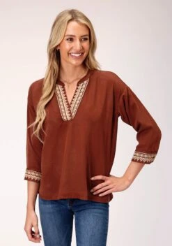 Stetson Lyocel Twill Pull Over Blouse