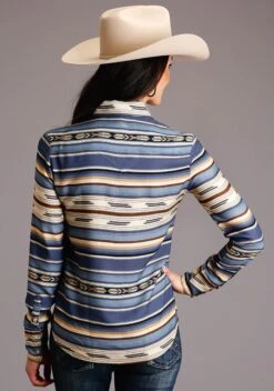 Stetson Indigo Serape Long Sleeve Shirt -Wearline Cloth Shop 1105005906040c