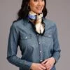 Stetson Denim Long Sleeve Snap