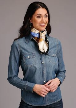 Stetson Denim Long Sleeve Snap