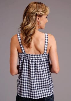 Stetson Navy & White Sleeveless Blouse -Wearline Cloth Shop 1105205975052c