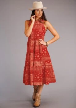 Stetson Bandana Patchwork Rayon Dress