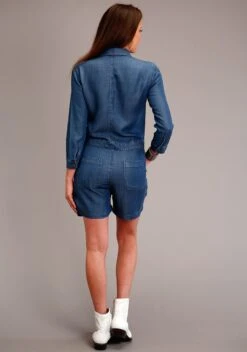 Stetson Short Denim Romper -Wearline Cloth Shop 1106205652031c