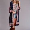 Stetson Ladies Bandana Print Long Sleeve Cardigan