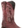 John B. Stetson Black Cherry Shark Skin Square Toe Boot