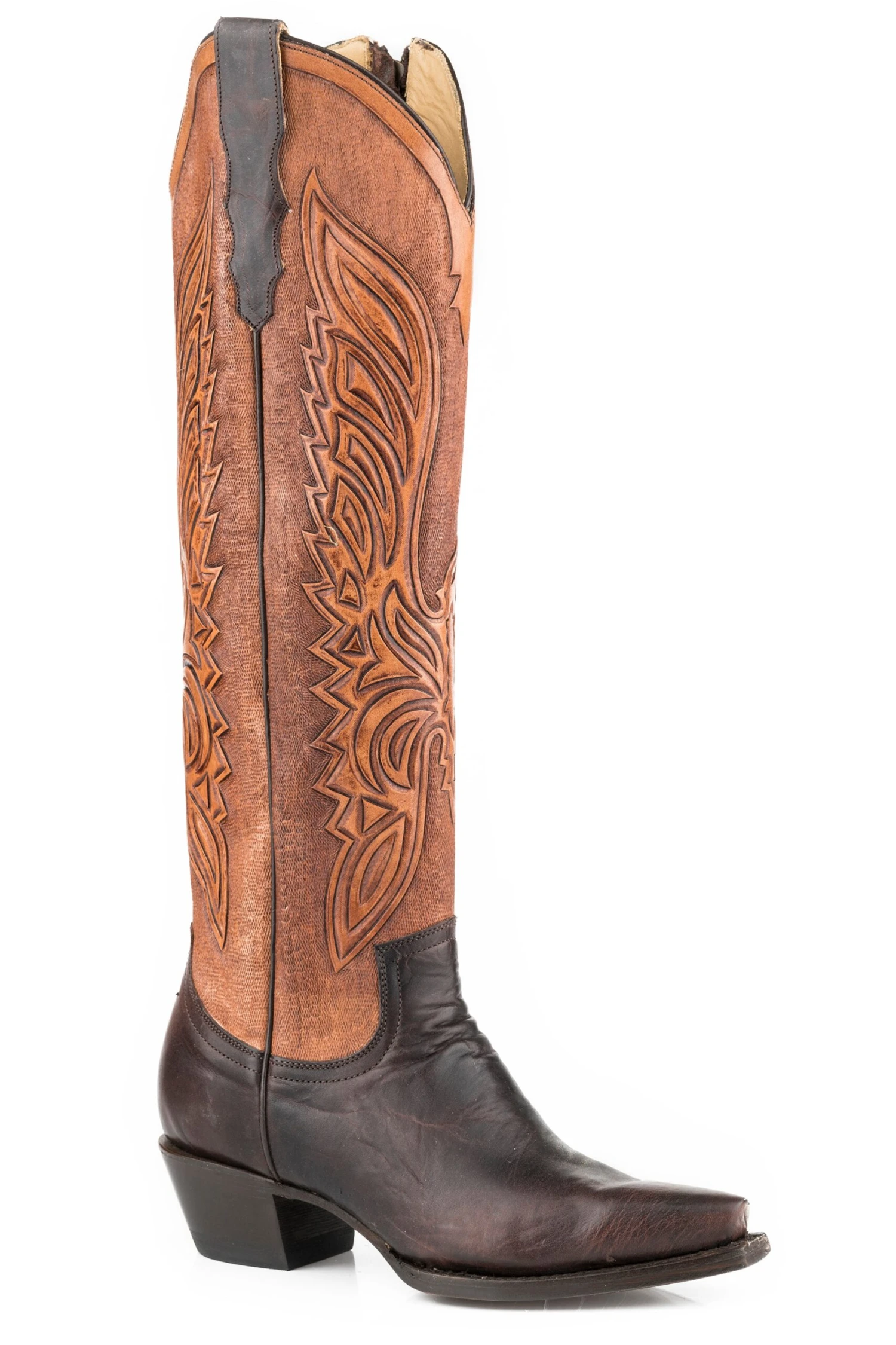 Stetson Tall Shaft/Stacked Snip Toe Boot 1 Stetson Tall Shaft/Stacked Snip Toe Boot
